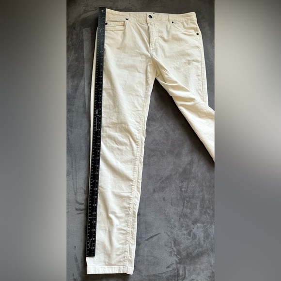 J. McLaughlin women’s size 8 textured cotton light  cream pants slacks ex cond - Picture 8 of 10